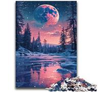 Jigsaw Puzzles for Teenagers 1000 Piece Neon Winter Nature Puzzles,Family Game Stress Reliever Difficult Challenge Suitable for Couples (38x26cm)
