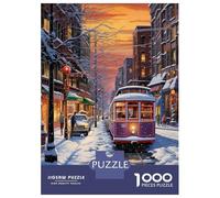 Jigsaw Puzzles for Teenagers 1000 Piece Nostalgic Winter Canvas Puzzles for Adults Toy Wall Decor A Work of Art Unique Birthday And Xmas Gifts 70x50cm/1000pcs