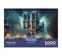 Jigsaw Puzzles for Teenagers 1000 Piece Notre Dame Cathedral Paris Puzzle for Adults Hands-on Game Wall Decoration Christmas Birthday Gifts 38x26cm/1000pcs