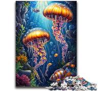 Jigsaw Puzzles for Teenagers 1000 Piece Ocean Jellyfish Educational Games Home Decoration Educational Game for Birthday, Chrismas 50x75cm