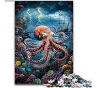 Jigsaw Puzzles for Teenagers 1000 Piece Octopus in The Ocean, Help The Brain Exercise Addictive Toys to Cultivate Patience Enhance Memory (Size 26x38cm)