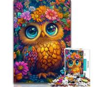 Jigsaw Puzzles for Teenagers 1000 Piece Owl Flowers 1000 Pieces for Adults,is Ideal As Gifts for The Whole Family for Age 14 (size 75x50cm)