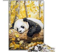 Jigsaw Puzzles for Teenagers 1000 Piece Panda Sleeping in Autumn, Learning Educational Is Ideal As A Gift for The Whole Family (Size 50x75cm)