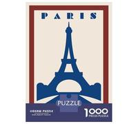 Jigsaw Puzzles for Teenagers 1000 Piece Paris Eiffel Tower Vintage Adult Jigsaw Family Game Difficult Hard Unique Birthday And Xmas Gifts 70x50cm/1000pcs