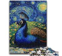 Jigsaw Puzzles for Teenagers 1000 Piece Peacock Night Sky Challenging Game And Family Play for Is Ideal As A Gift for The Whole Family 26x38cm