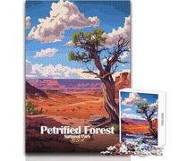 Jigsaw Puzzles for Teenagers 1000 Piece Petrified Forest National Park Illustration Practical Game Analysis And Logic Gift For Birthdays Size 50x75cm