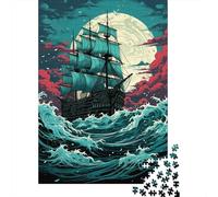 Jigsaw Puzzles for Teenagers 1000 Piece Pirate Ship Adventure-2 Jigsaw Puzzle Relax Games Difficult Hard Fun at Home Activities, 70x50cm/1000pcs