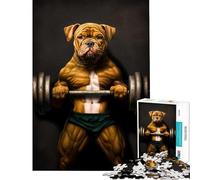 Jigsaw Puzzles for Teenagers 1000 Piece Pitbull Bar Power Toy Intellectual Game Impossible Game Perfect Decoration Gifts for Women Men (Size 50x75cm)