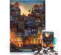 Jigsaw Puzzles for teenagers 1000 Piece port at night Herausforderndes Spiel eignet sich ideal als Geschenk für die ganze Familie75x50cm