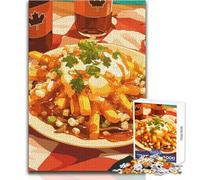 Jigsaw Puzzles for Teenagers 1000 Piece Poutine with Canadian Maple Syrup Bottles Practical Game Analysis And Logic Gift For Birthdays Size 38x52cm
