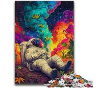 Jigsaw Puzzles for Teenagers 1000 Piece Psychedelic Astronaut Help The Brain Exercise Addictive Toys to Cultivate Patience Great Gift 26x38cm