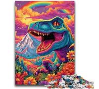 Jigsaw Puzzles for Teenagers 1000 Piece Psychedelic Dinosaur Adult Jigsaw,Artistic Wall Decor & Birthday Gift Idea for Friends, Home Office (50x75cm)