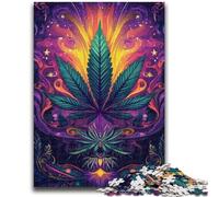 Jigsaw Puzzles for Teenagers 1000 Piece Psychedelic Leaves for And from 14 Years And over Play Toys Because It Is Ideal As A Gift for The Whole Family 50x75cm