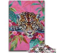 Jigsaw Puzzles for Teenagers 1000 Piece Psychedelic Leopard Help The Brain Exercise Addictive Toys to Cultivate Patience Great Gift 26x38cm
