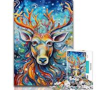 Jigsaw Puzzles for Teenagers 1000 Piece Psychedelic Reindeer 1000 Pieces for Adults,is Ideal As Gifts for The Whole Family for Age 14 (size 75x50cm)