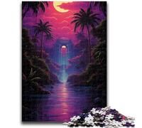 Jigsaw Puzzles for Teenagers 1000 Piece Psychedelic Sunset Help The Brain Exercise Addictive Toys to Cultivate Patience Great Gift 50x75cm