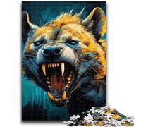 Jigsaw Puzzles for Teenagers 1000 Piece Psychedelic The Hyena Jigsaw,learning Educational Is Ideal As A Gift for The Whole Family (26x38cm)