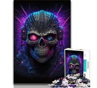 Jigsaw Puzzles for Teenagers 1000 Piece Punk Skull Teenager Jigsaw,Fun Games Wall Decoration Unique Birthday And Xmas Gifts (size 38x26cm)