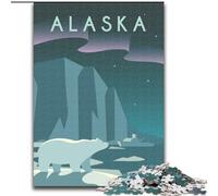 Jigsaw Puzzles for Teenagers 1000 Piece Puzzle Alaska, for Age 14+ Suitable for Couples Fun at Home Activities, Birthday Present,Travel Gifts 50x75cm