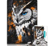 Jigsaw Puzzles for Teenagers 1000 Piece Puzzle Animal Owl,for Educational Game Challenge Toy Unique Home Decor And Gifts 38x26cm