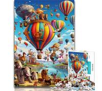 Jigsaw Puzzles for Teenagers 1000 Piece Puzzle Animal Party,Help The Brain Exercise Addictive Toys to Cultivate Patience Enhance Memory (38x26cm)