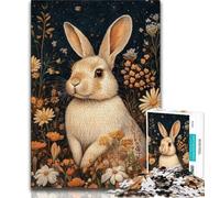 Jigsaw Puzzles for Teenagers 1000 Piece Puzzle Animal Rabbit,Stress Reliever Difficult Challenge Every Piece Is Unique - Challenging Family Fun Game (75x50cm)