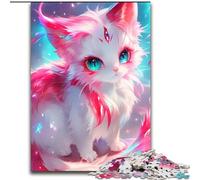 Jigsaw Puzzles for Teenagers 1000 Piece Puzzle Art Kitten God Staycation Kill Time with Fully Interlocking Randomly Shaped Pieces 26x38cm
