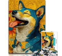 Jigsaw Puzzles for Teenagers 1000 Piece Puzzle Artistic Shiba Inu,Family Entertainment Toys Is Ideal As A Gift for The Whole Family (38x26cm)