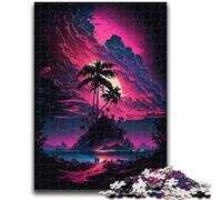 Jigsaw Puzzles for Teenagers 1000 Piece Puzzle AstroIsland with Tropical Clouds Educational Toys Unique Home Decor And Gifts for And Age 14 Years Up 38x26cm