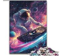 Jigsaw Puzzles for Teenagers 1000 Piece Puzzle Astronaut Playing Piano,Help The Brain Exercise Addictive Toys to Cultivate Patience Artists Collection,Fine Art 38x26cm