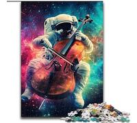 Jigsaw Puzzles for Teenagers 1000 Piece Puzzle Astronaut Playing Violin,Help The Brain Exercise Addictive Toys to Cultivate Patience Artists Collection,Fine Art 38x26cm