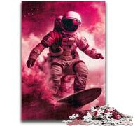 Jigsaw Puzzles for Teenagers 1000 Piece Puzzle Astronaut Space Surfing Challenging Game And Family Play Educational Game for Birthday, Chrismas 50x75cm