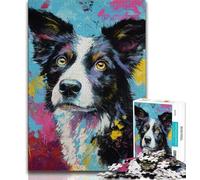 Jigsaw Puzzles for Teenagers 1000 Piece Puzzle Australian Shepherd,learning Educational Is Ideal As A Gift for The Whole Family 38x26cm