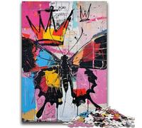 Jigsaw Puzzles for Teenagers 1000 Piece Puzzle Basquiat Style Butterfly Educational Toys Unique Home Decor And Gifts for And Age 14 Years Up 38x26cm