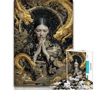 Jigsaw Puzzles for Teenagers 1000 Piece Puzzle Beautiful Golden Girl,Help The Brain Exercise Addictive Toys to Cultivate Patience Enhance Memory (38x26cm)