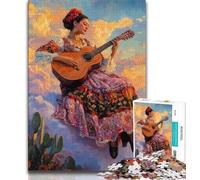 Jigsaw Puzzles for Teenagers 1000 Piece Puzzle Beautiful Mexican Woman,Help The Brain Exercise Addictive Toys to Cultivate Patience Enhance Memory (38x26cm)