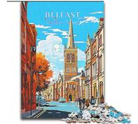 Jigsaw Puzzles for Teenagers 1000 Piece Puzzle Belfast Travel, Stress Relief Toys Unique Birthday And Gifts for Ages 14+ 50x75cm