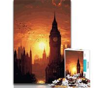 Jigsaw Puzzles for Teenagers 1000 Piece Puzzle Big Ben, London,Family Entertainment Toys Is Ideal As A Gift for The Whole Family 38X26CM