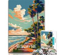 Jigsaw Puzzles for Teenagers 1000 Piece Puzzle Biscayne National Park,Help The Brain Exercise Addictive Toys to Cultivate Patience Enhance Memory (38x26cm)