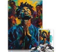 Jigsaw Puzzles for Teenagers 1000 Piece Puzzle Black Man,Educational Games Home Decoration for Is Ideal As A Gift for The Whole Family (38x26cm)