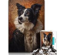 Jigsaw Puzzles for Teenagers 1000 Piece Puzzle Border Collie,Toys Educational Games Stress Relieving Unique Home Decor And Gifts 38x26cm