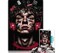 Jigsaw Puzzles for Teenagers 1000 Piece Puzzle Boy with Headphones,Stress Reliever Difficult Challenge Every Piece Is Unique - Challenging Family Fun Game (38x26cm)