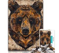 Jigsaw Puzzles for Teenagers 1000 Piece Puzzle Brown Bear,Challenging Game And Family Play with Fully Interlocking Randomly Shaped Pieces (38x26cm)