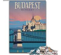 Jigsaw Puzzles for Teenagers 1000 Piece Puzzle Budapest, Educational Toys for Is Ideal As A Gift for The Whole Family for And 14 Years Old 26x38cm
