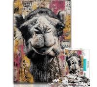 Jigsaw Puzzles for Teenagers 1000 Piece Puzzle Camel Art,Educational Games Home Decoration Educational Game for Birthday,Chrismas (38x26cm)