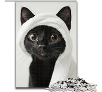 Jigsaw Puzzles for Teenagers 1000 Piece Puzzle Cat Wearing A Turban Suitable for Ages 14 And Up Family Games Deal As Gifts for The Whole Family (size 26x38cm)