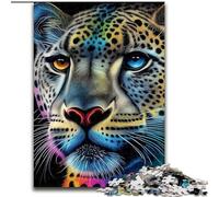 Jigsaw Puzzles for Teenagers 1000 Piece Puzzle Cheetah Pop Art Animal, Decompressing Intellectual Educational Toy Is Ideal As Gifts for The Whole Family (Size 50x75cm)