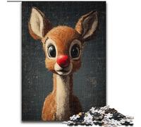 Jigsaw Puzzles for Teenagers 1000 Piece Puzzle Clown Nose Deer, Decompressing Intellectual Educational Toy Birthday Present, Gifts (size 26x38cm)