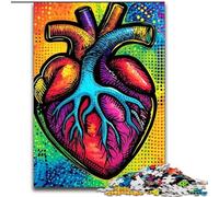 Jigsaw Puzzles for Teenagers 1000 Piece Puzzle Color Heart, Decompressing Intellectual Educational Toy Birthday Present, Gifts (size 26x38cm)
