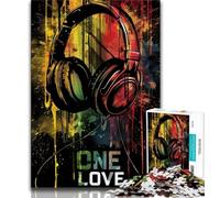 Jigsaw Puzzles for Teenagers 1000 Piece Puzzle Colored Headphones,Challenging Game And Family Play Educational Game for Birthday,Chrismas (38x26cm)